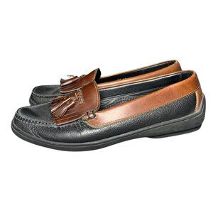 Cole Haan Country Black/Brown Leather Tassel Slip On Loafers Men’s - Size 9.5